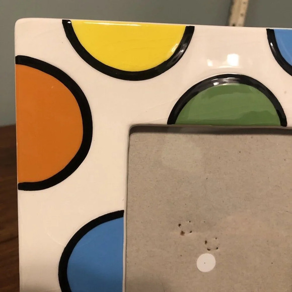 Burton + BURTON Ceramic Colorful Circles 4" x 6"  Picture  8 X 9 Frame - Picture 3 of 10